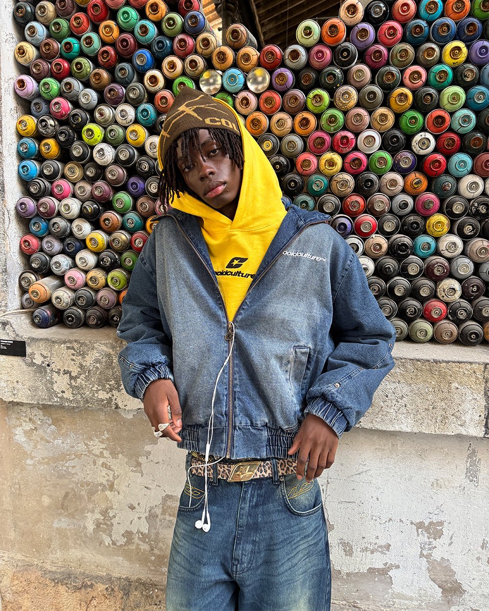 MIKE HOODED JACKET DENIM - COLD CULTURE