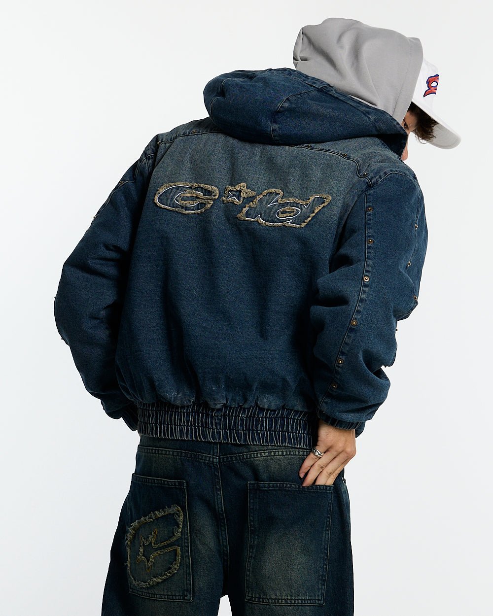 MIKE HOODED JACKET DENIM - COLD CULTURE