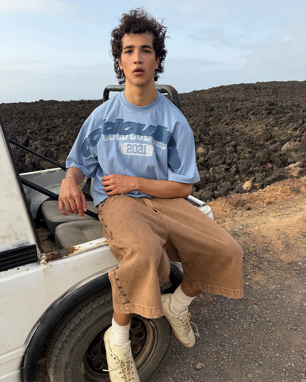 MIX MATCH TEE BLUE - Cold Culture