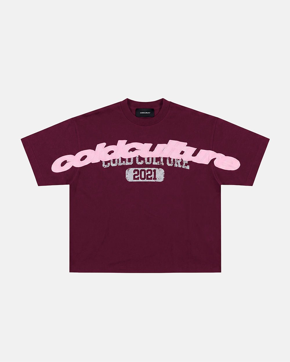 MIX MATCH TEE BURGUNDY - Cold Culture