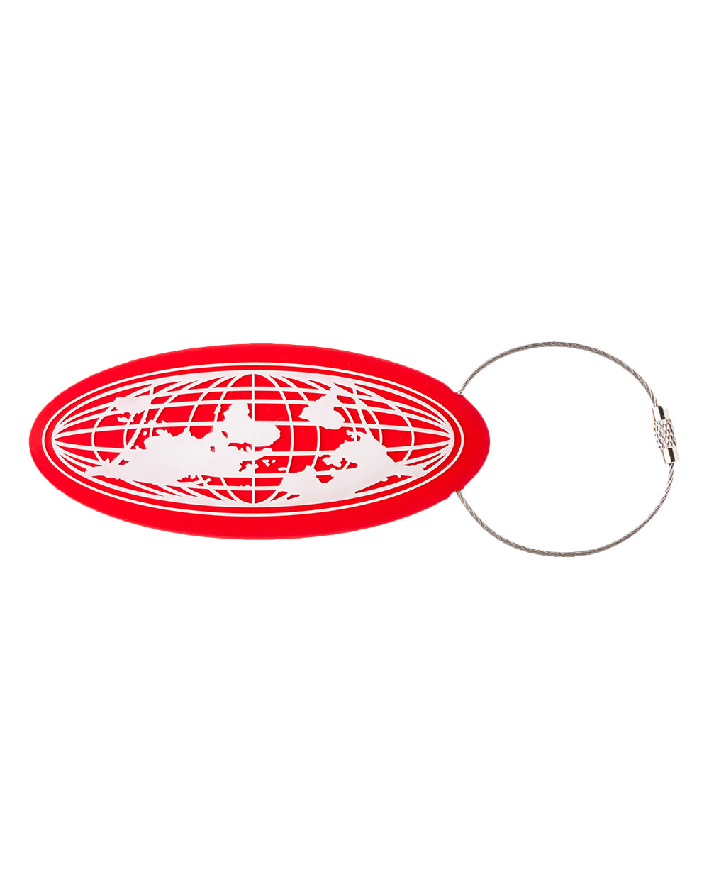 WORLD SILICONE KEYCHAIN RED