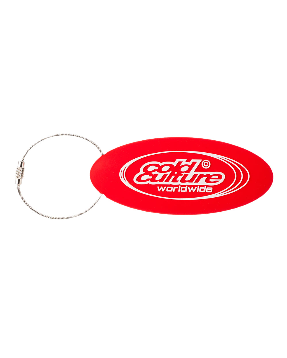 WORLD SILICONE KEYCHAIN RED