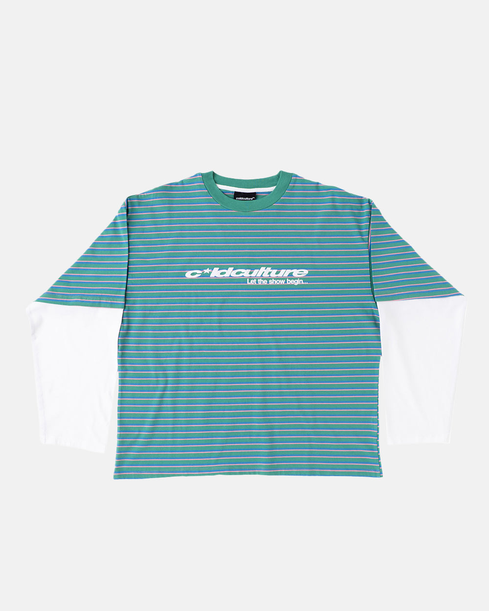 SHOW LONGSLEEVE TEE ASH GREEN/STRIPES