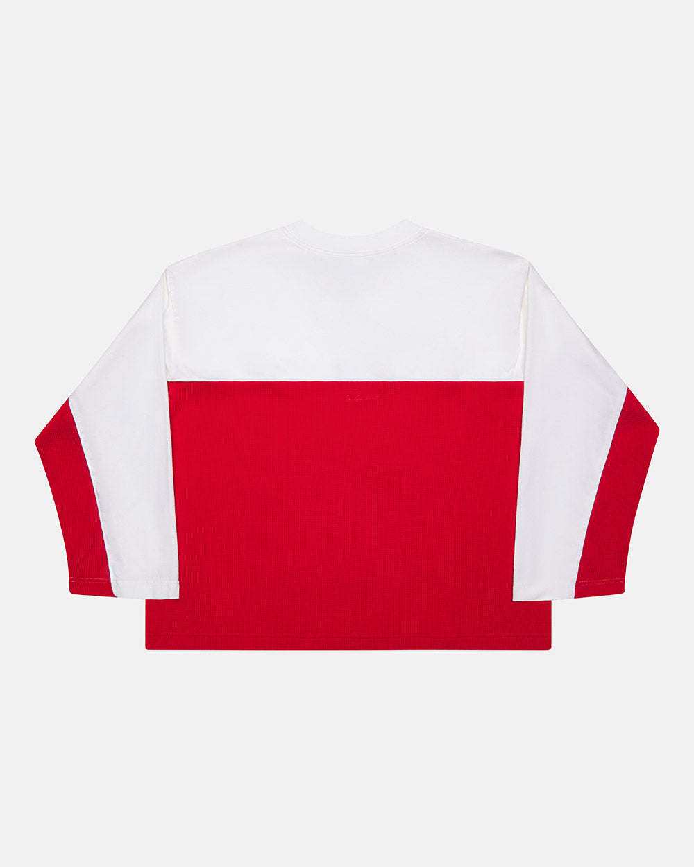 BICOLOR WAFFLE LONGSLEEVE RED & WHITE