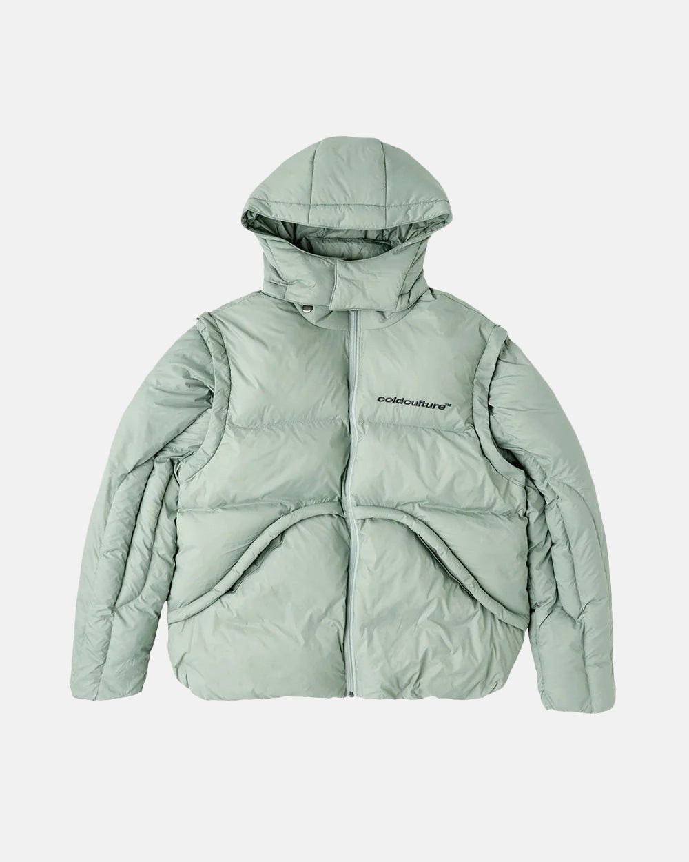MULTIFUNCTIONAL PUFFER JACKET PISTACHIO GREEN - Cold Culture