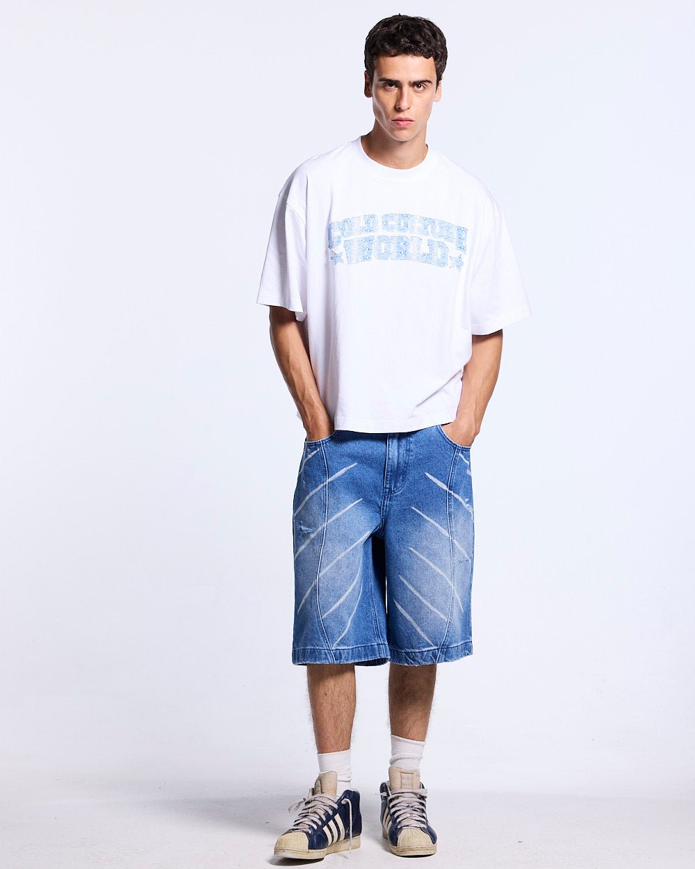 MUSIC RYTHIM SHORTS DENIM - Cold Culture