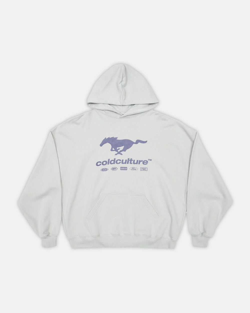 MUSTANG HORSE HOODIE LIGHT GREY - COLD CULTURE