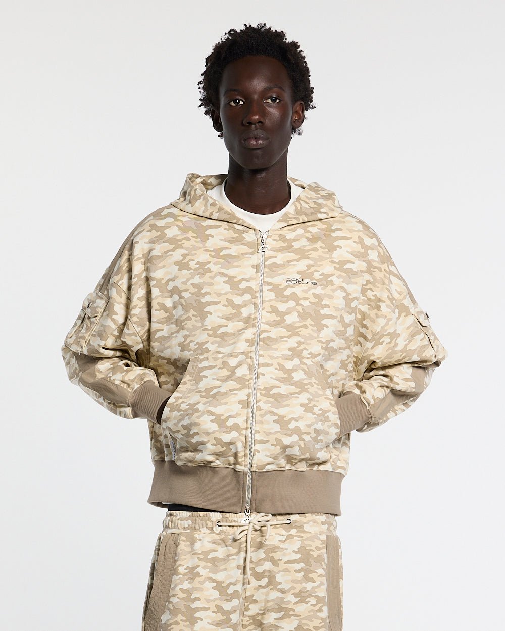NEUTRAL FIELD ZIP HOODIE CAMO - Cold Culture