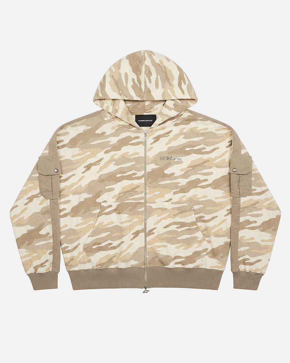 NEUTRAL FIELD ZIP HOODIE CAMO - Cold Culture
