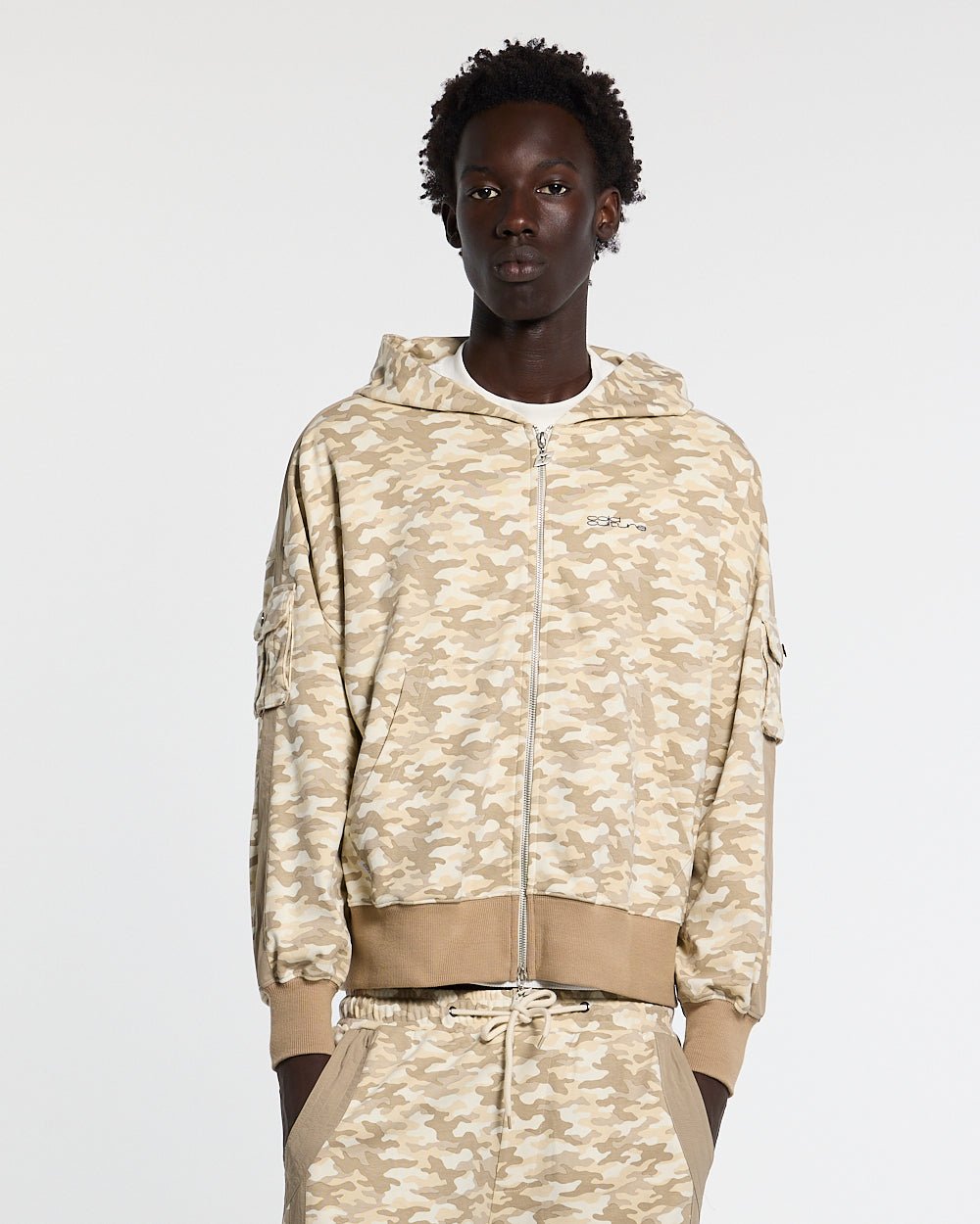 NEUTRAL FIELD ZIP HOODIE CAMO - Cold Culture
