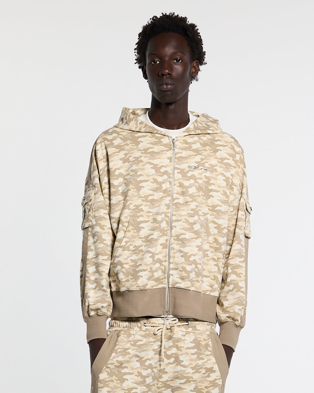 NEUTRAL FIELD ZIP HOODIE CAMO - Cold Culture
