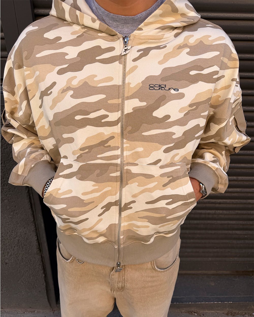 NEUTRAL FIELD ZIP HOODIE CAMO - Cold Culture