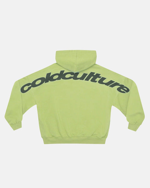 CURVED ZIP HOODIE GREEN