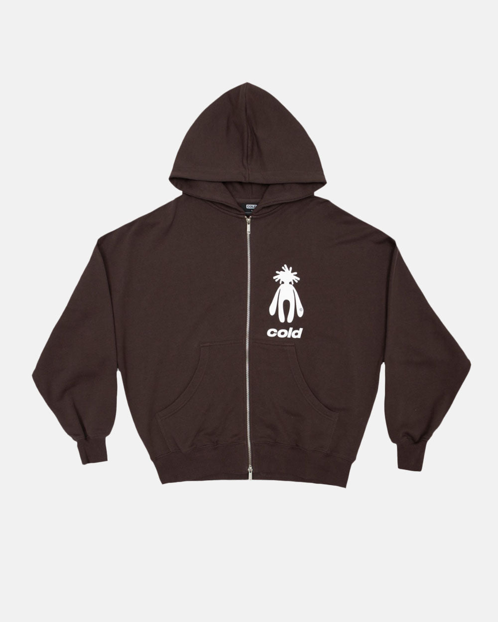 NEW IN TOWN ZIP HOODIE COCOA - COLD CULTURE