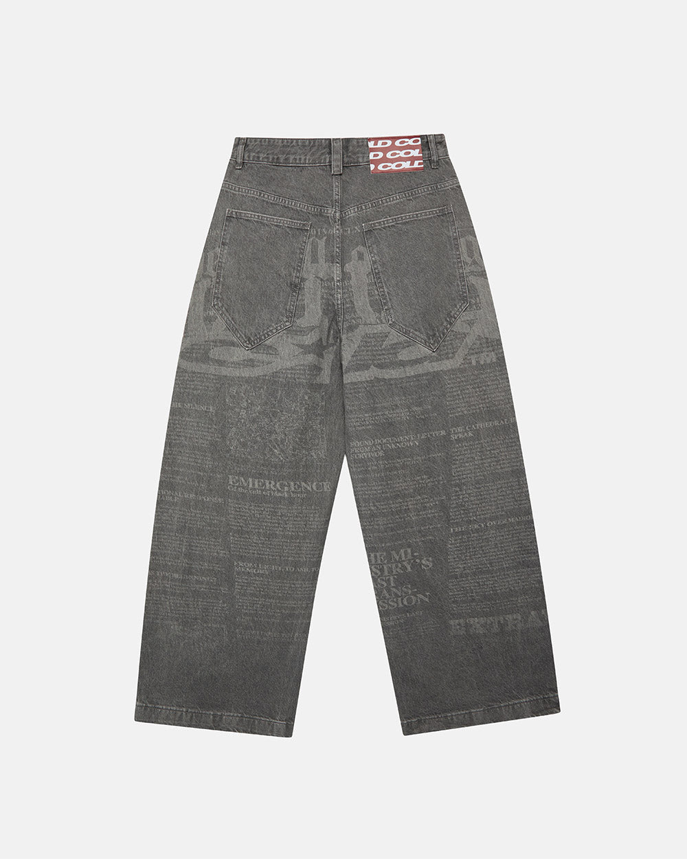 NEWSPAPER V2 PANTS GREY - Cold Culture