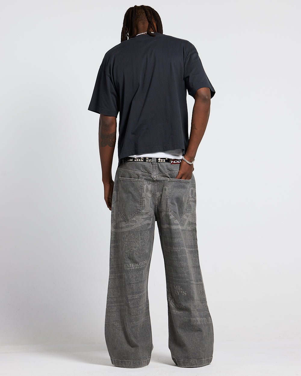 NEWSPAPER V2 PANTS GREY - Cold Culture