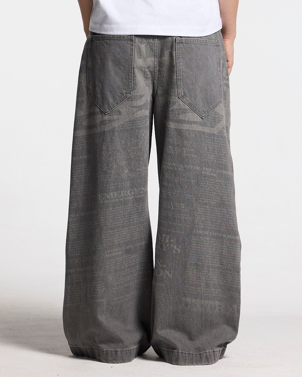 NEWSPAPER V3 PANTS GREY - Cold Culture