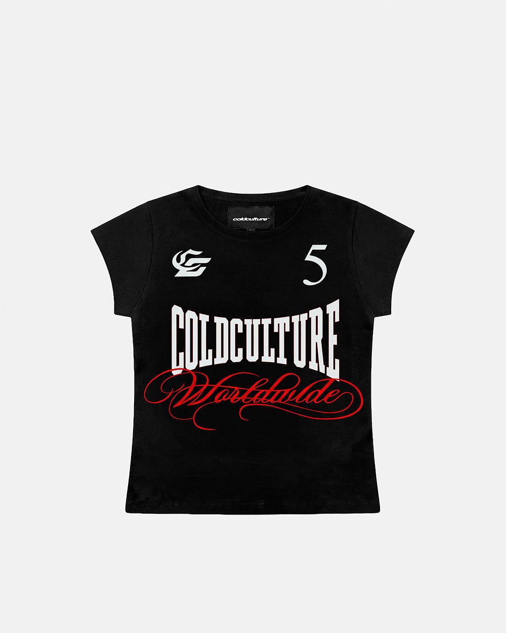 NIA SET BABY TEE BLACK - Cold Culture