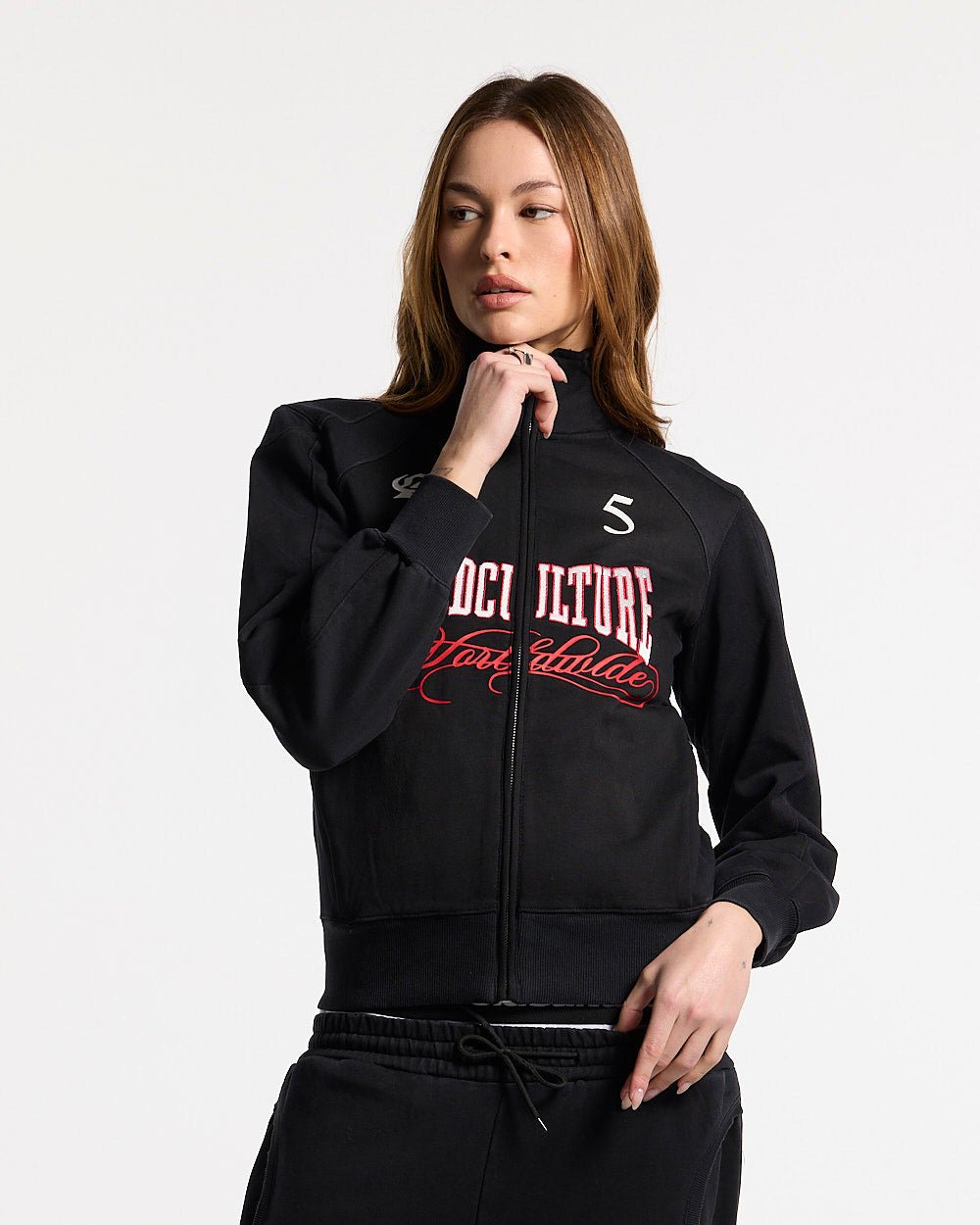 NIA SET ZIP UP BLACK - Cold Culture