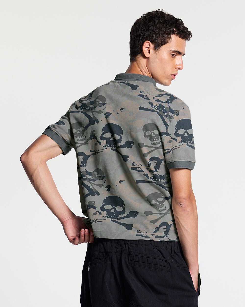 NIGHTSKULL POLO GREY - Cold Culture