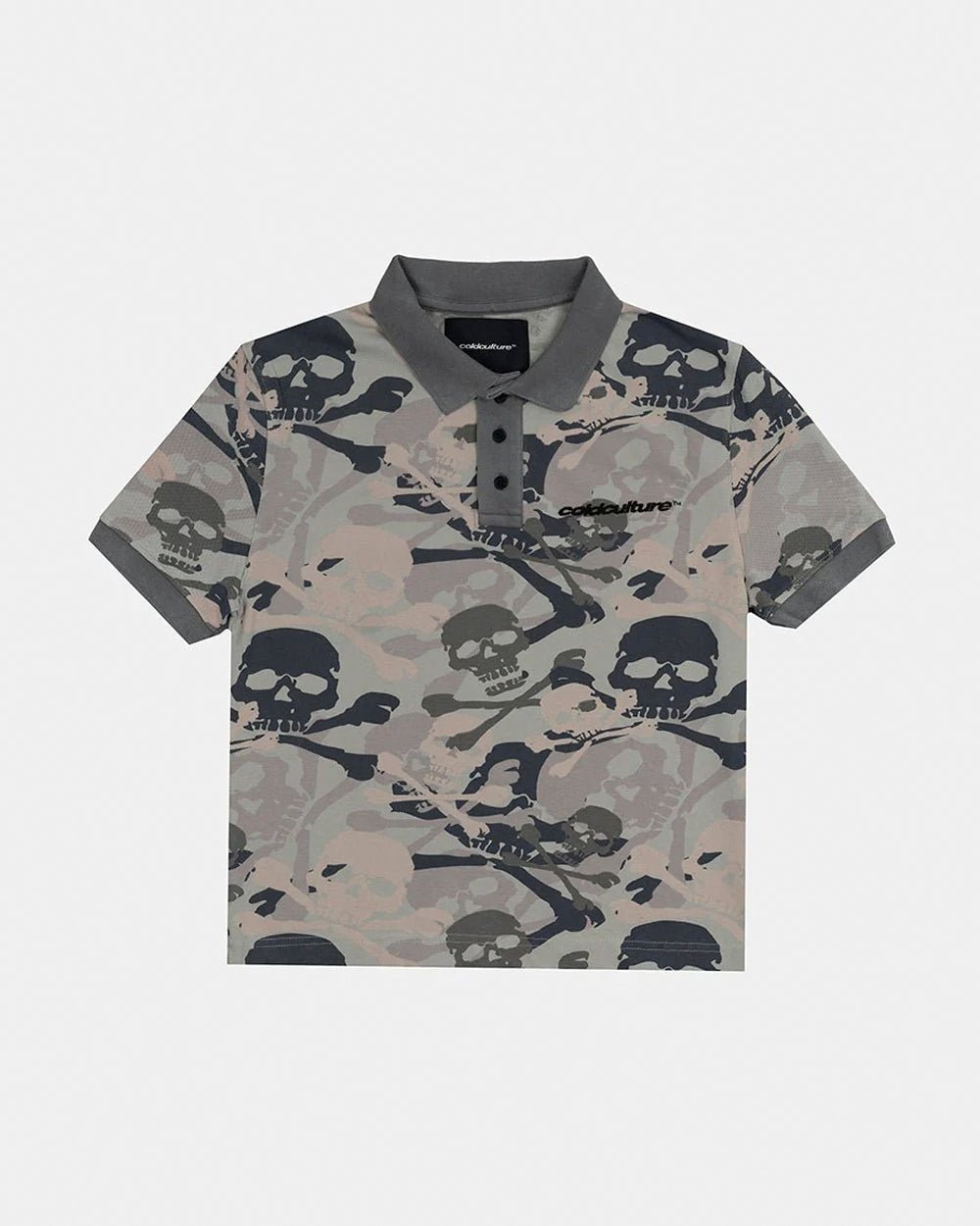 NIGHTSKULL POLO GREY - Cold Culture