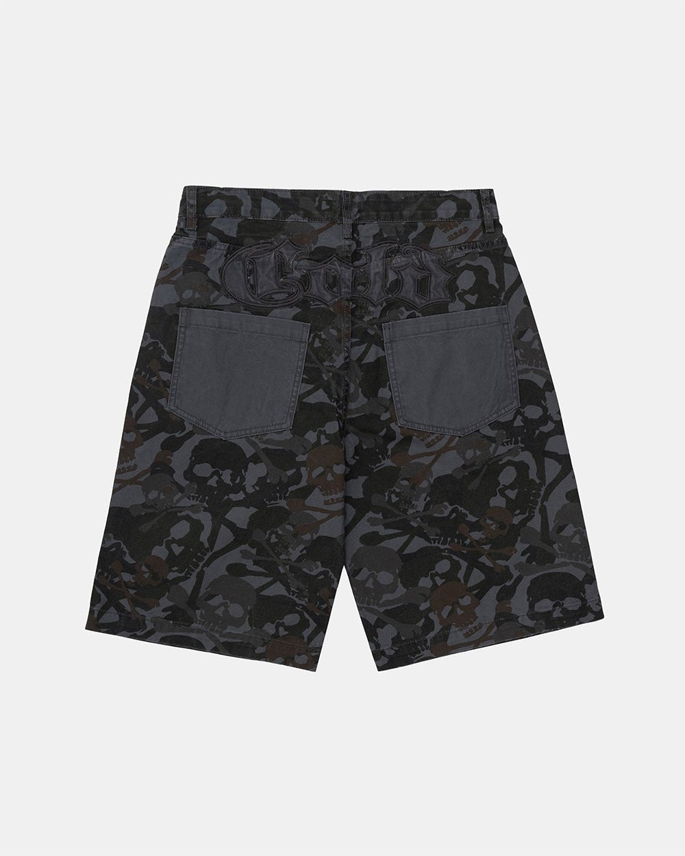 NIGHTSKULL SHORTS GREY - Cold Culture