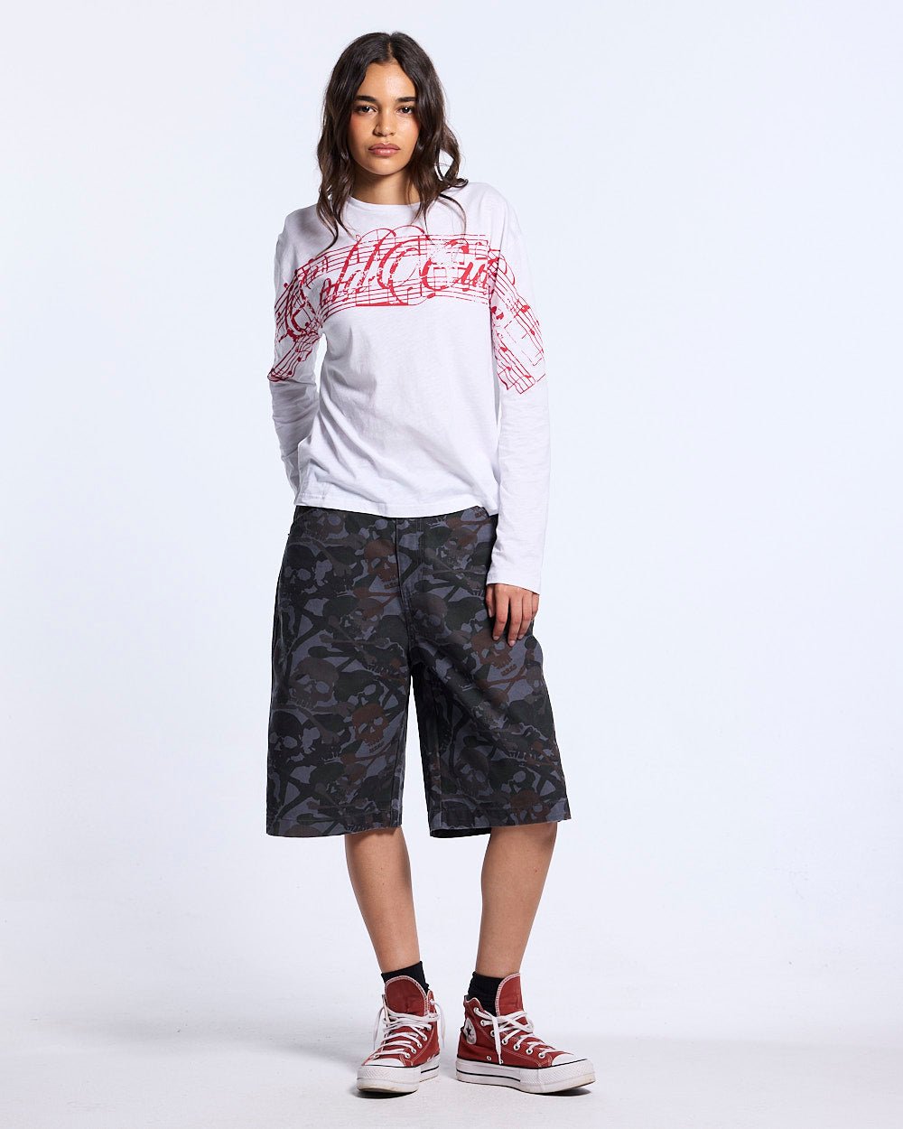NIGHTSKULL SHORTS GREY - Cold Culture #woman