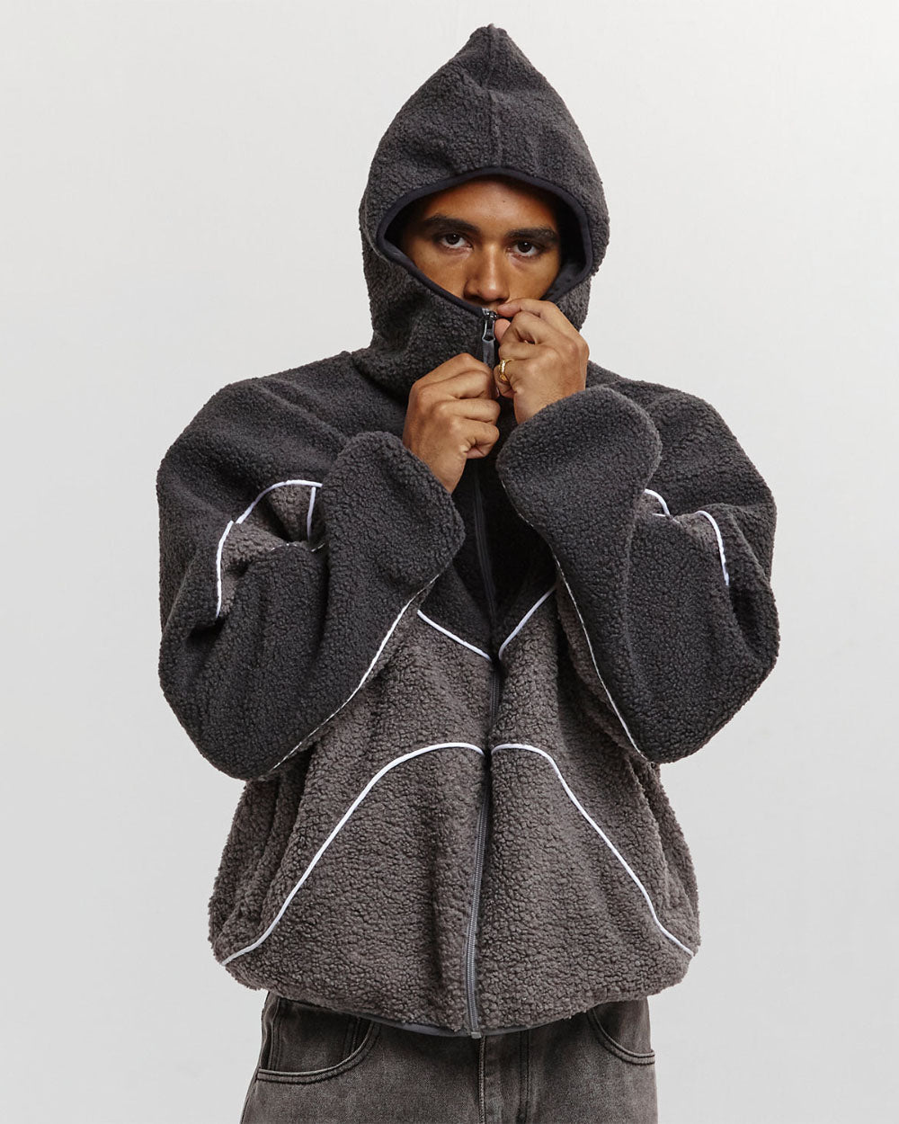 NO RISK FLEECE JACKET HEAVY GREY/DUST GREY - COLD CULTURE