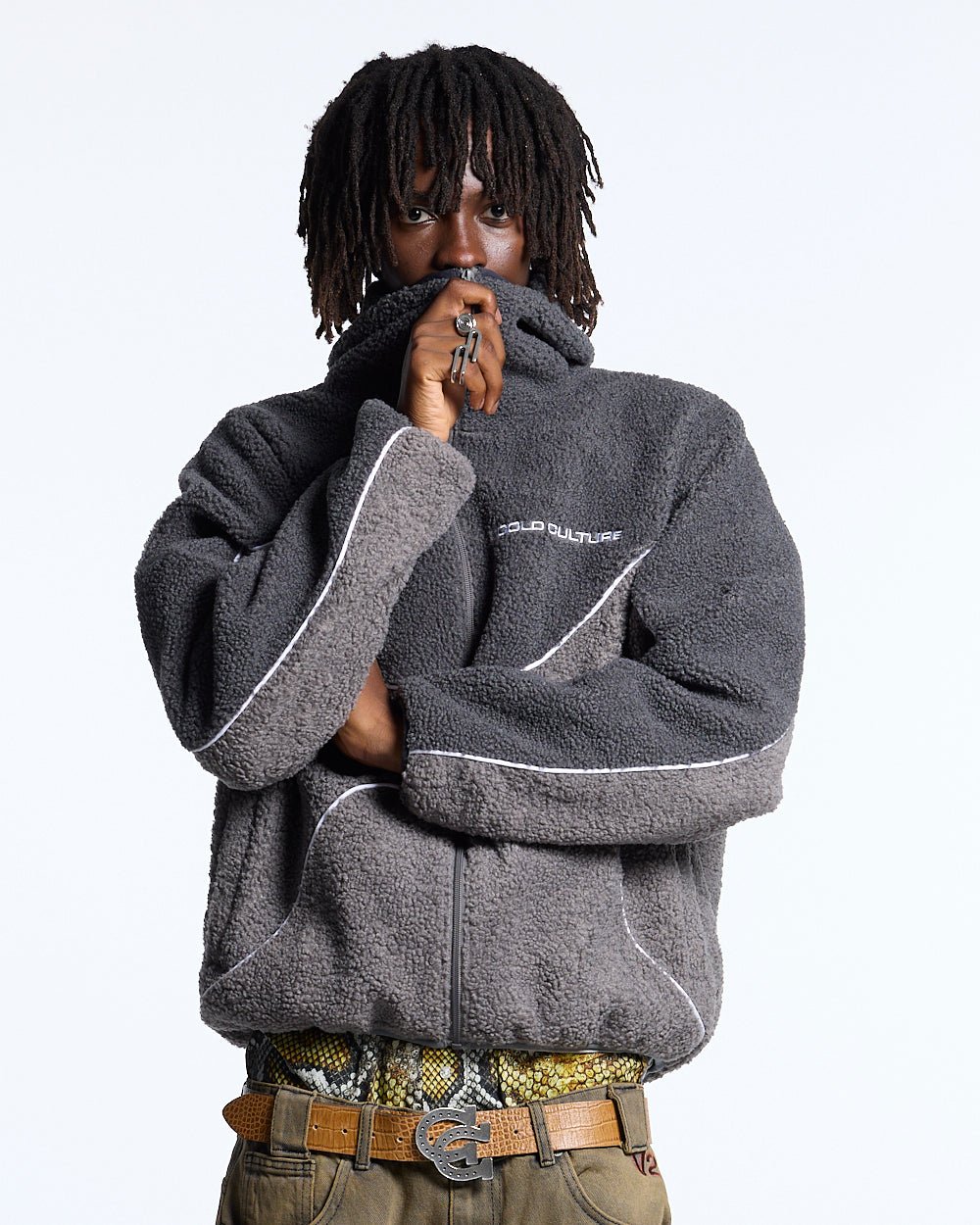 NO RISK FLEECE JACKET HEAVY GREY/DUST GREY - COLD CULTURE