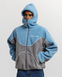 NO RISK FLEECE JACKET STONE GREY/STERLING BLUE