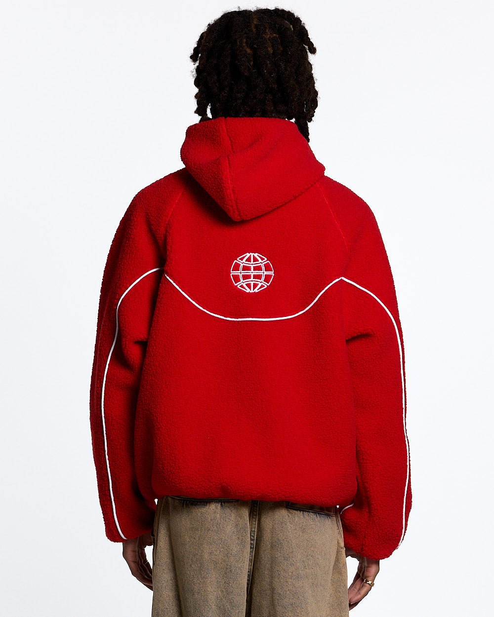 NO RISK FLEECE JACKET VIVID RED - COLD CULTURE