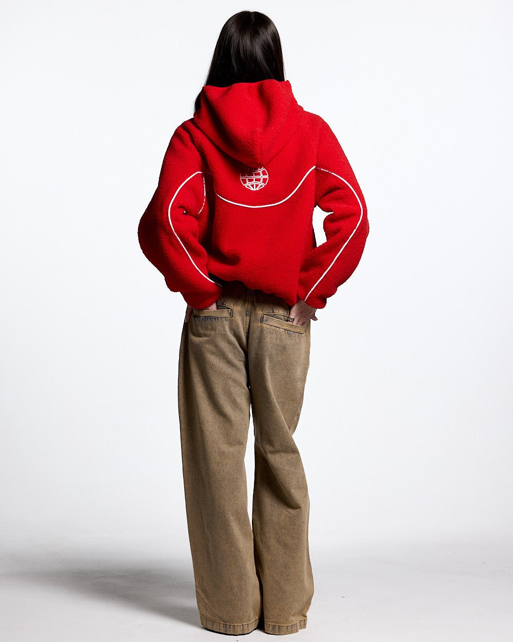 NO RISK FLEECE JACKET VIVID RED - COLD CULTURE