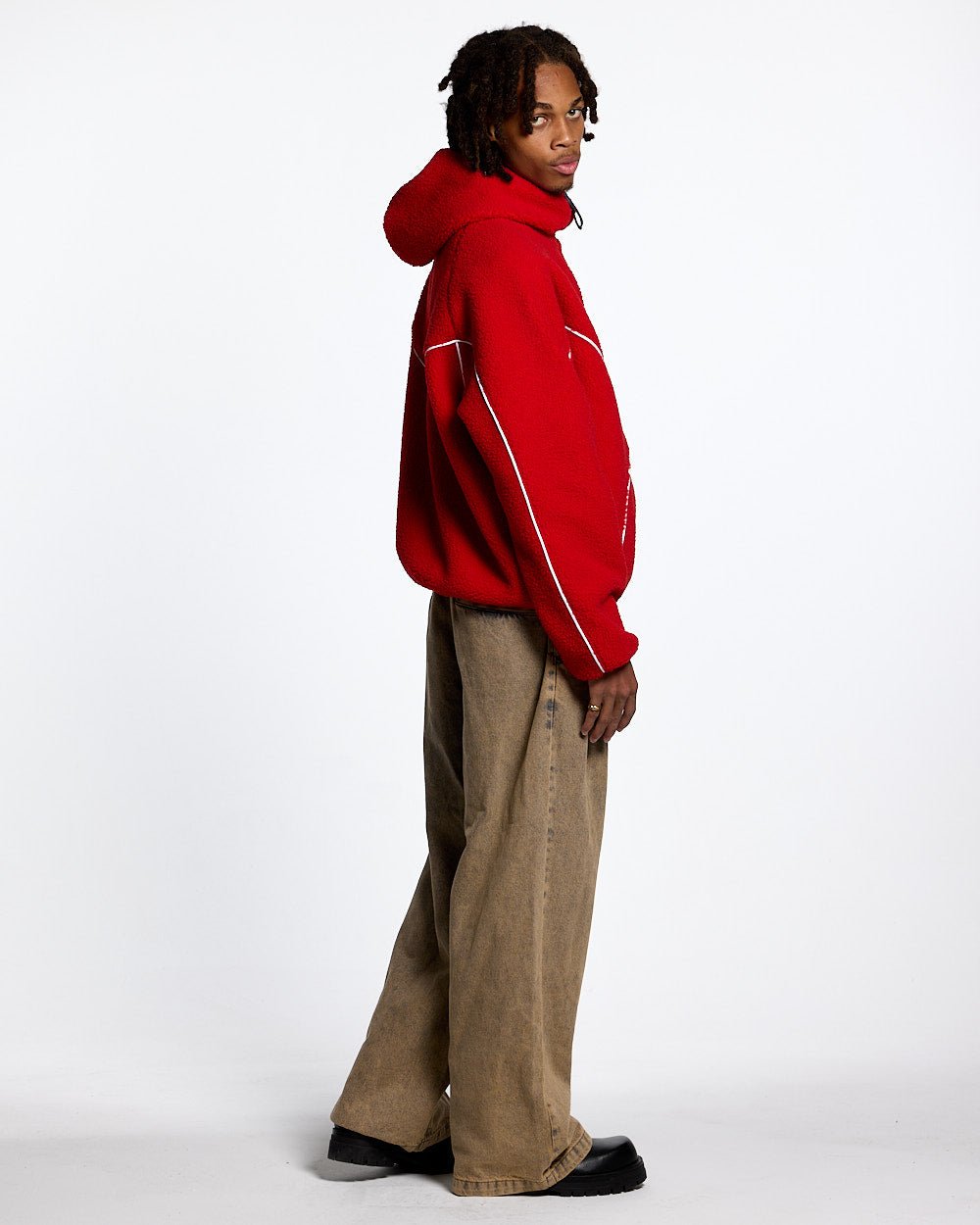 NO RISK FLEECE JACKET VIVID RED - COLD CULTURE