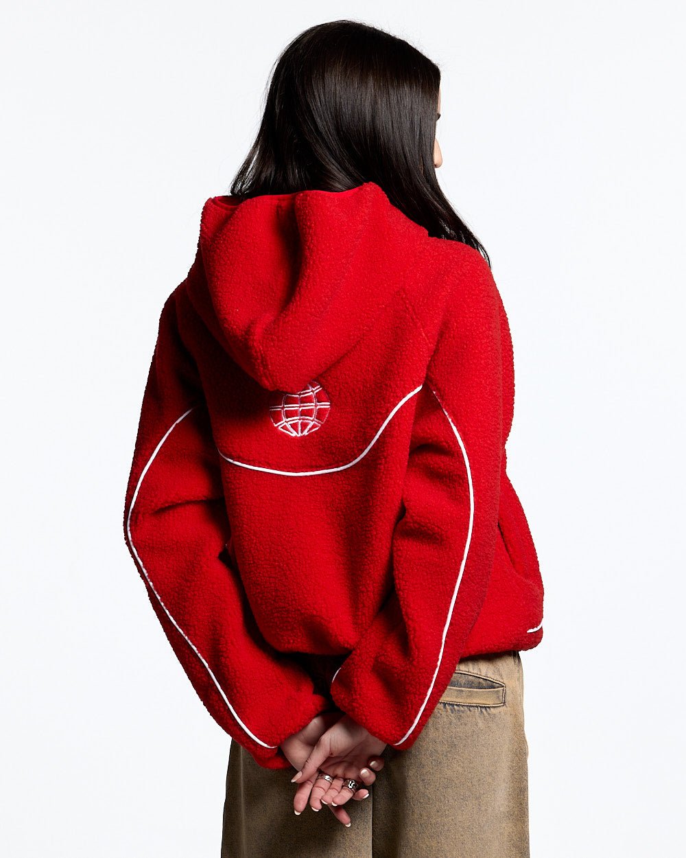 NO RISK FLEECE JACKET VIVID RED - COLD CULTURE