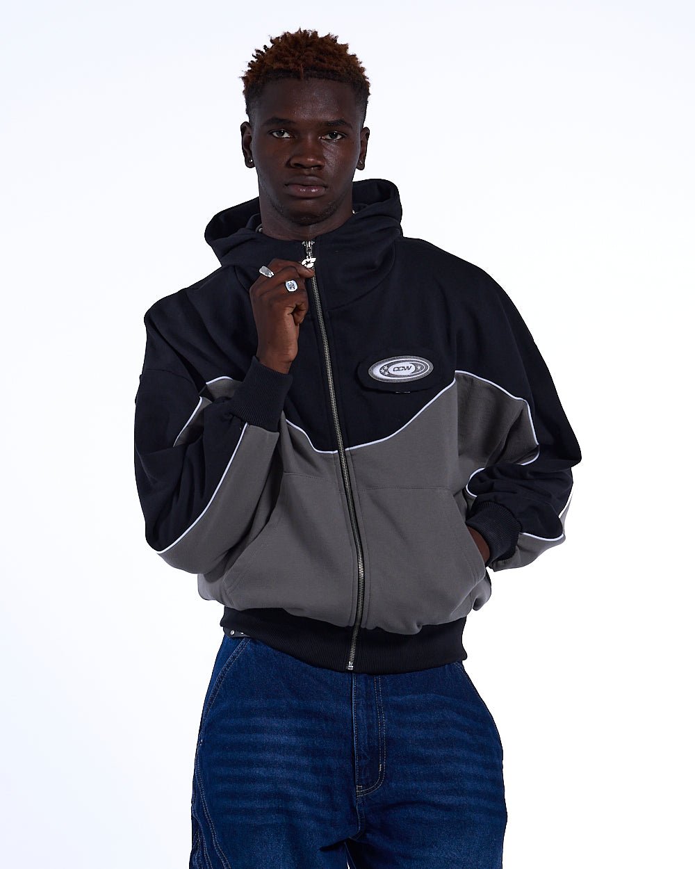 NO RISK ZIP HOODIE BLACK - COLD CULTURE