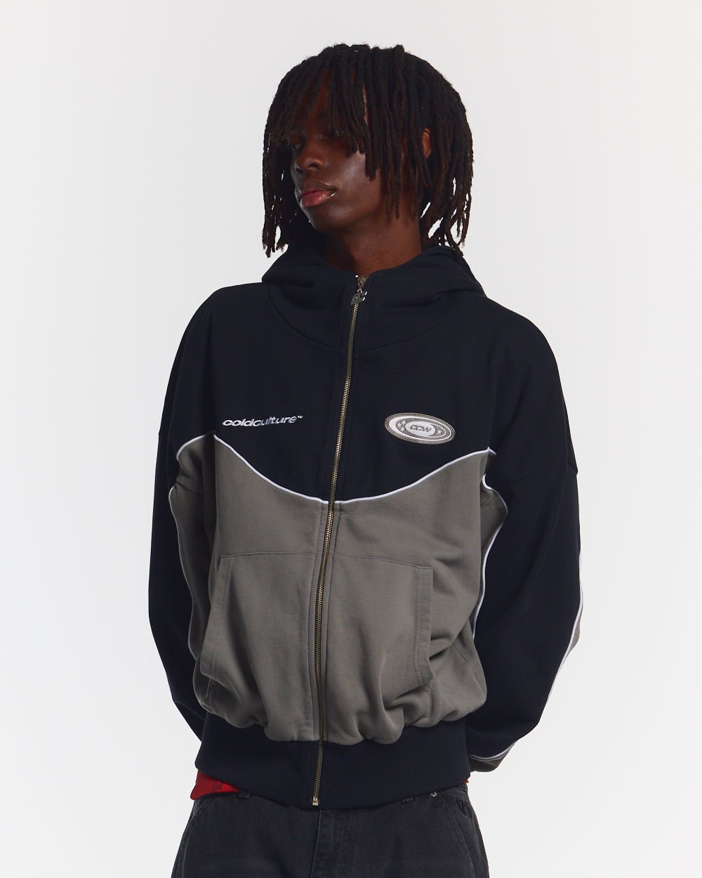NO RISK ZIP HOODIE BLACK - COLD CULTURE