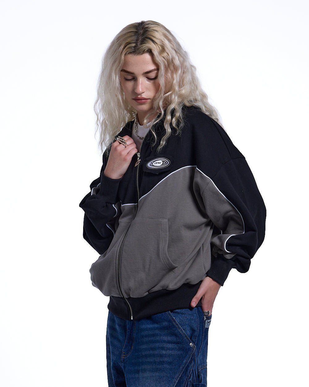 NO RISK ZIP HOODIE BLACK - COLD CULTURE