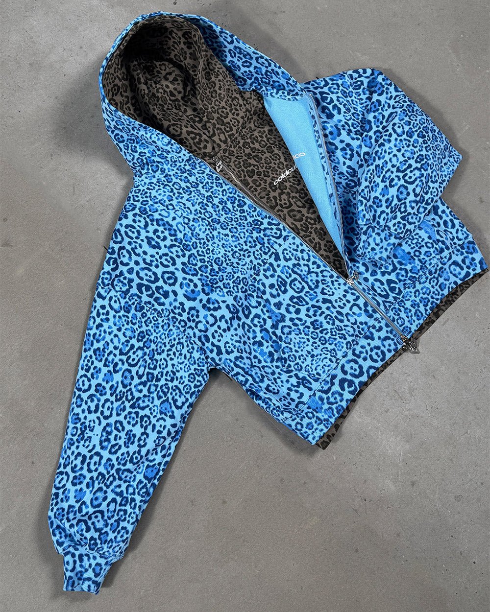 NOCTURNE BEAST ZIP HOODIE BLUE - Cold Culture