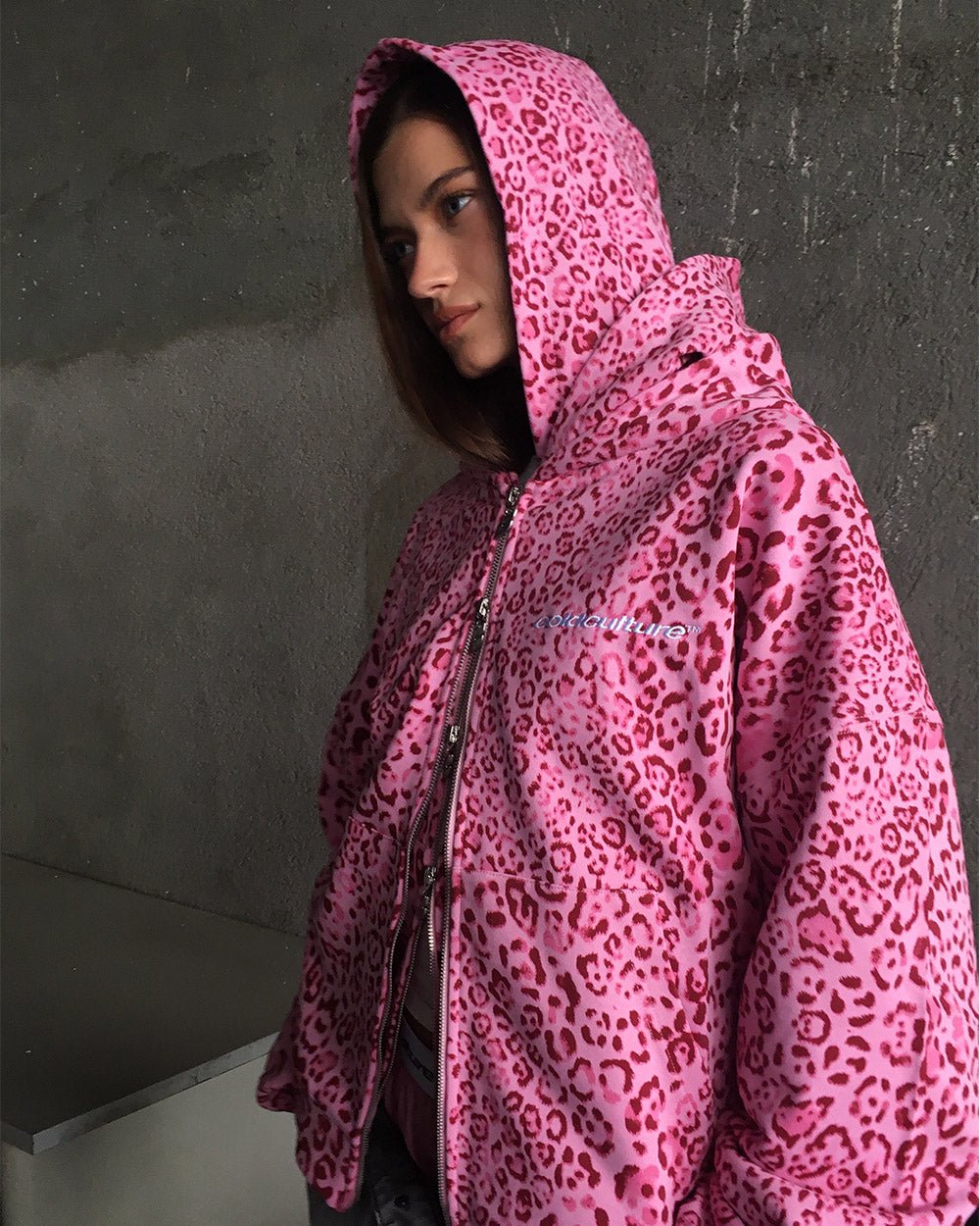 NOCTURNE BEAST ZIP HOODIE PINK - Cold Culture