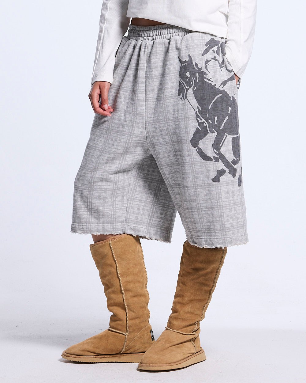 NOVEL SHORT SWEATPANTS GREY - Cold Culture