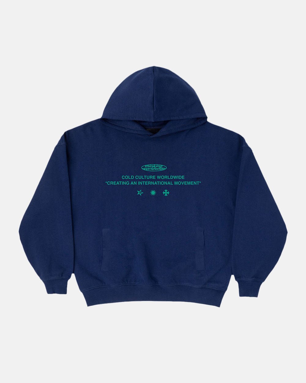 NOW IF HOODIE AZURE BLUE - COLD CULTURE