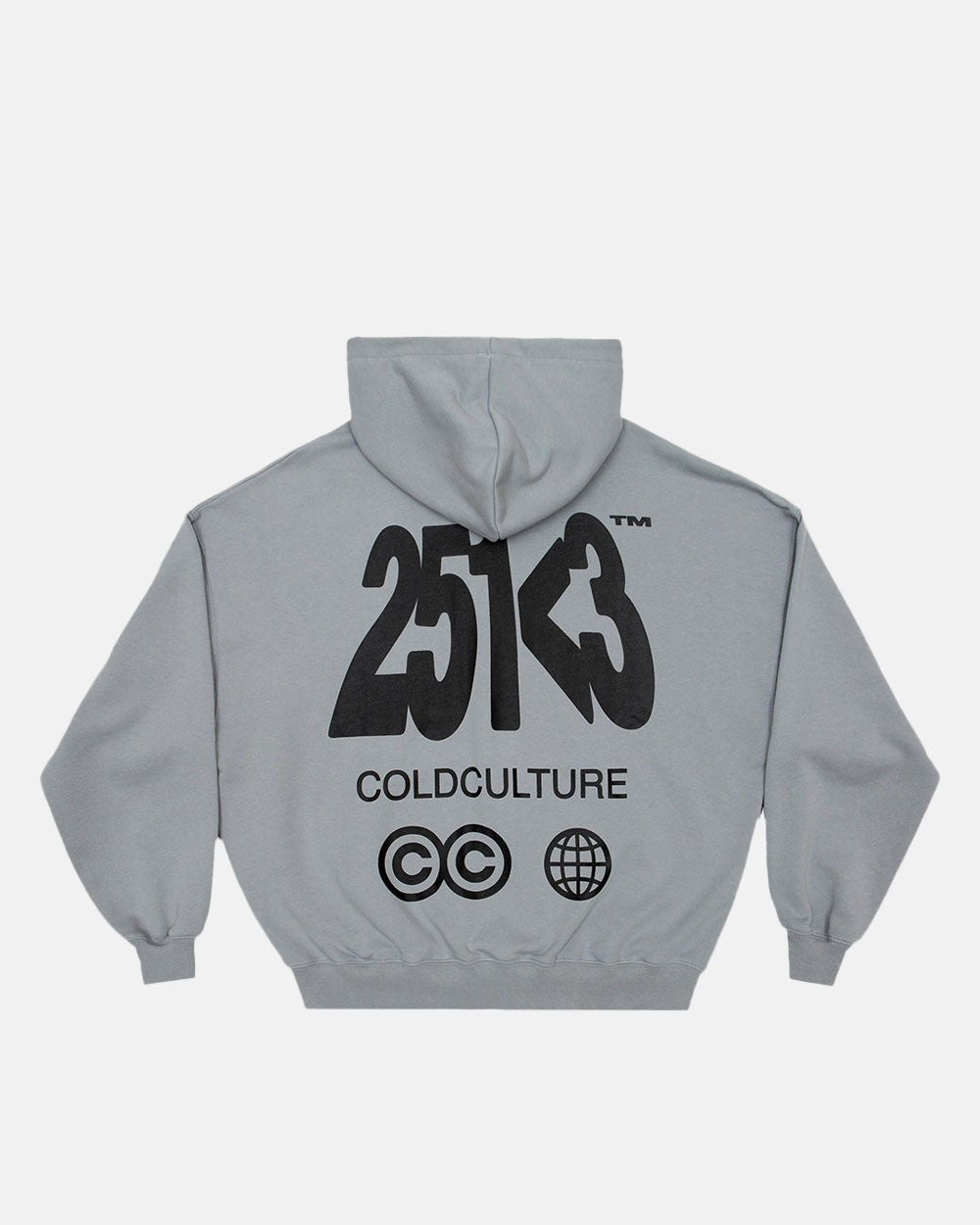 NUMBER PERSPECTIVE ZIP HOODIE MEDIUM GREY - COLD CULTURE