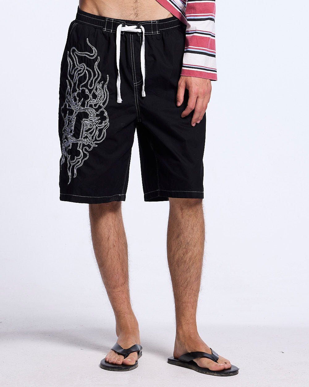 OBSIDIAN SWIMSHORTS BLACK - Cold Culture