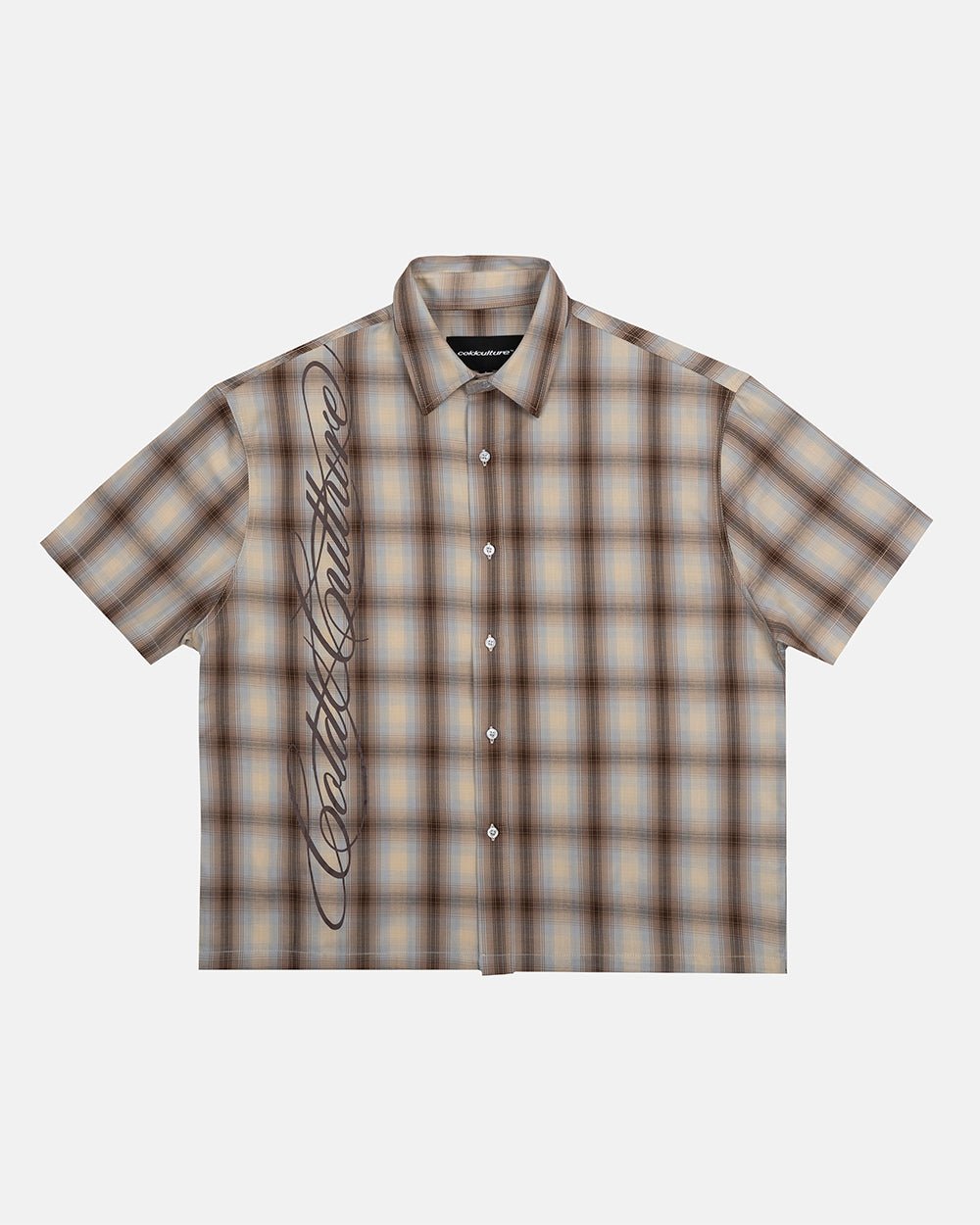 OFFICE SCRIPT SHIRT BEIGE - Cold Culture