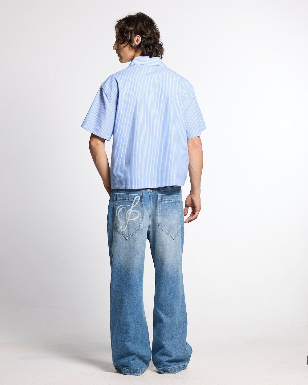 OFFICE SCRIPT SHIRT BLUE - Cold Culture