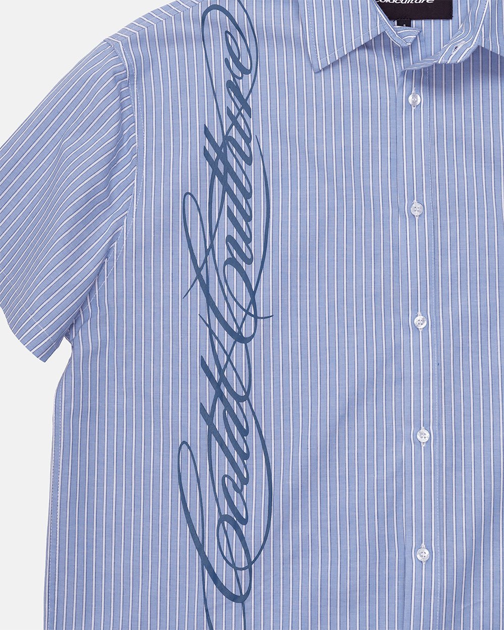OFFICE SCRIPT SHIRT BLUE - Cold Culture