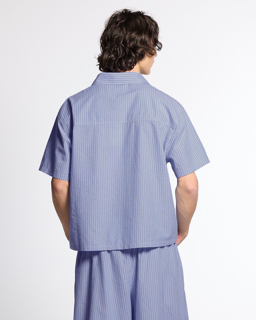 OFFICE SCRIPT SHIRT BLUE - Cold Culture
