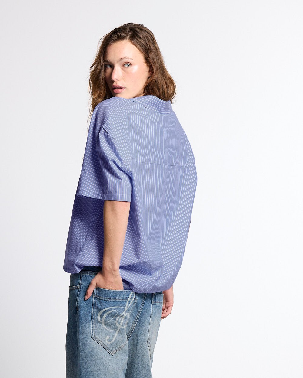 OFFICE SCRIPT SHIRT BLUE - Cold Culture