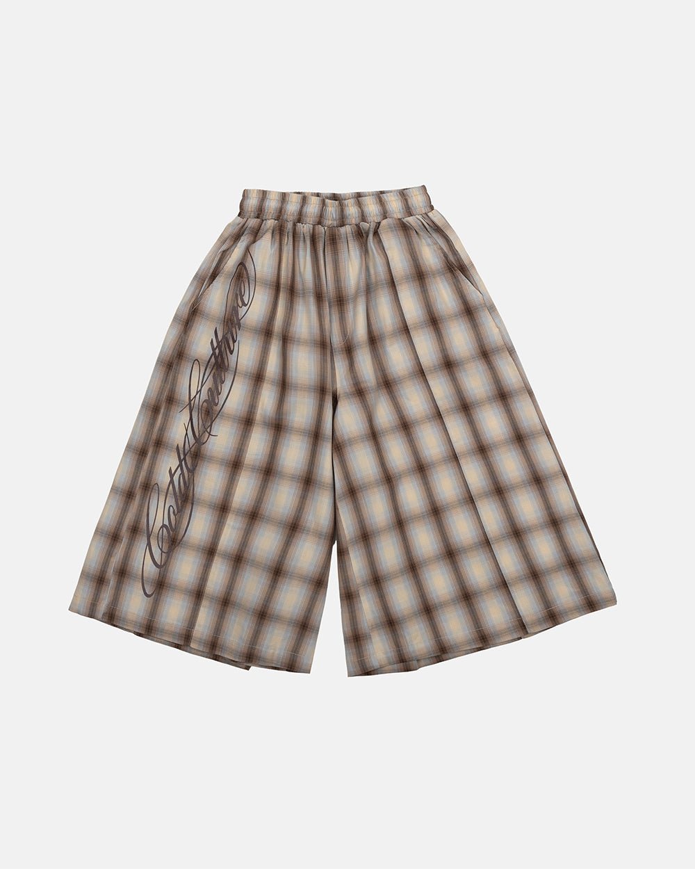 OFFICE SCRIPT SHORTS BEIGE - Cold Culture