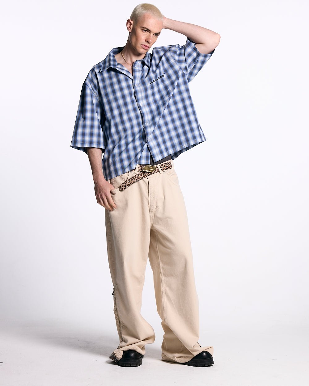ONE POCKET SHIRT BLURRED BLUE - COLD CULTURE